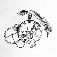 Image result for Broken Clock Ink Drawing