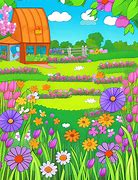 Image result for Cute Cartoon Garden