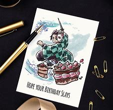 Image result for Demon Slayer Anime Birthday Card