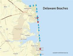 Image result for Map of Delaware Coastal Beaches