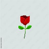 Image result for Pixel Black Rose