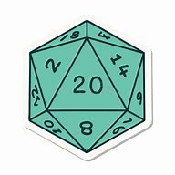 Image result for D20 Dice Stickers