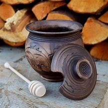 Image result for Clay Honey Pot