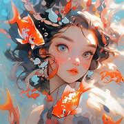 Image result for Female Fish Anime