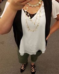 Image result for Layered Necklace Outfits