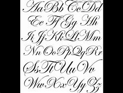 Image result for Cursive Tattoo Fonts Alphabet