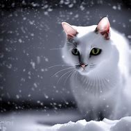 Image result for Snow On Cat Stunning