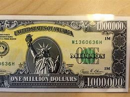 Image result for Authentic Million Dollar Bill