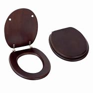 Image result for Dark Wood Toilet Seat