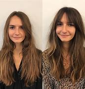 Image result for Point Cutting Bangs Before and After