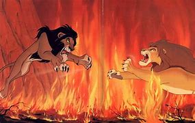 Image result for Lion King Scar and Simba Fight