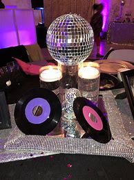 Image result for Disco Centerpieces