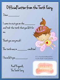 Image result for Tooth Fairy Letter Printable Boy