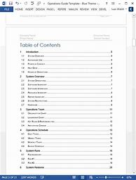 Image result for Operations Guide Template