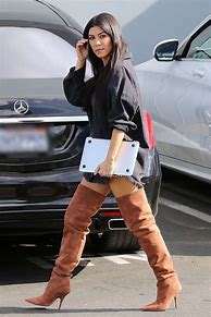 Image result for Kourtney Kardashian Knee High Boots