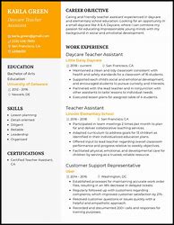 Image result for Teacher Assistant Resume