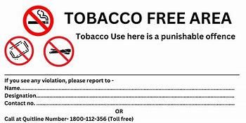 Image result for No Tobacco Use Signs