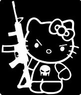 Image result for Hello Kitty Background with a Gun