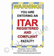 Image result for Printable ITAR Signs