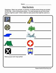 Image result for Map Key Symbols Worksheet