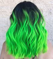 Image result for Brown and Neon Green Hair