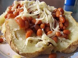 Image result for Baked Potato with Beans