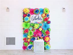 Image result for Tissue Paper Flower Wall