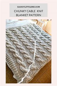 Image result for Chunky Cable Knit Blanket