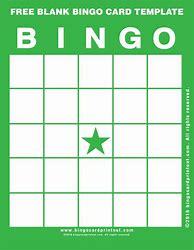 Image result for Blank Bingo Game Template