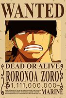 Image result for One Piece Zoro Wanted Poster