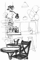 Image result for Sketch French Cafe Table