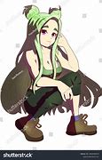 Image result for Anime Girl with Green