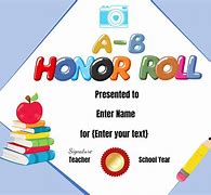 Image result for AB Honor Roll Certificate