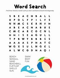 Image result for Easy Summer Word Search Puzzles