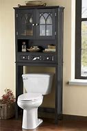 Image result for Black Over the Toilet Storage Cabinet