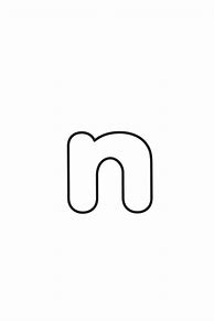 Image result for Letter N Lowercase Cut Out