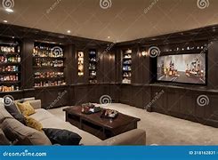 Image result for Custom Built in Home Theater Snack Bar