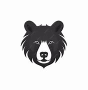 Image result for Black Bear Head White Background