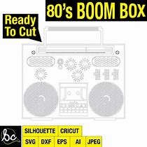 Image result for 80s Boom Box SVG