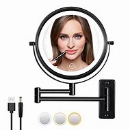 Image result for Wall Mounted Lighted Makeup Mirror