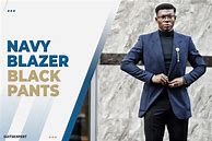 Image result for Black Blazer with Blue On the Inside