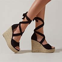 Image result for Wedge Heels Lace Up