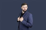 Image result for Black Blazer with Blue On the Inside