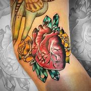 Image result for Anatomical Heart and Gear Tattoo