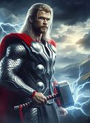 Image result for Thor Holding Mjolnir