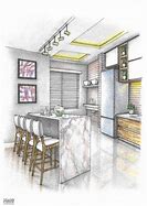 Image result for Sketches of Personalized Kitchen