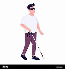 Image result for Blind Man Cartoon