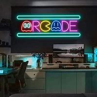 Image result for Arcade Sign Neon Green