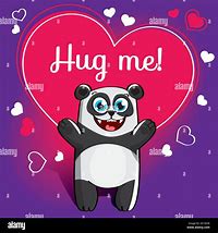 Image result for Panda Hug Cartoon