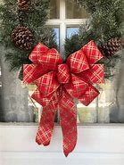 Image result for Red Velvet Bow Gold Backside Christmas Wreath